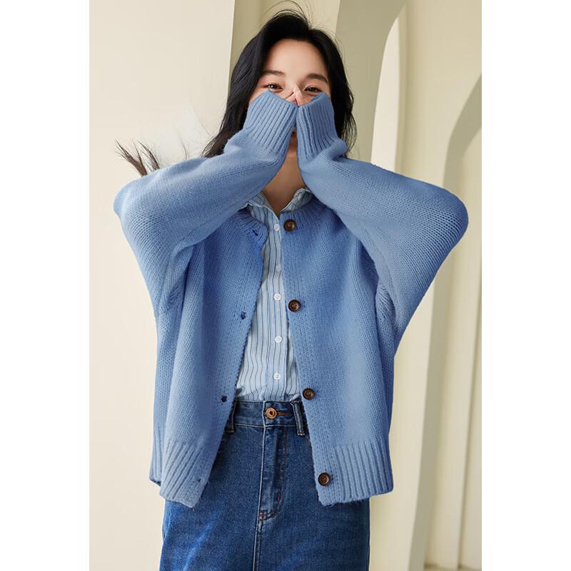 VICTORIA&VERA Women's Wool Blend Long Sleeve Knit Sweater