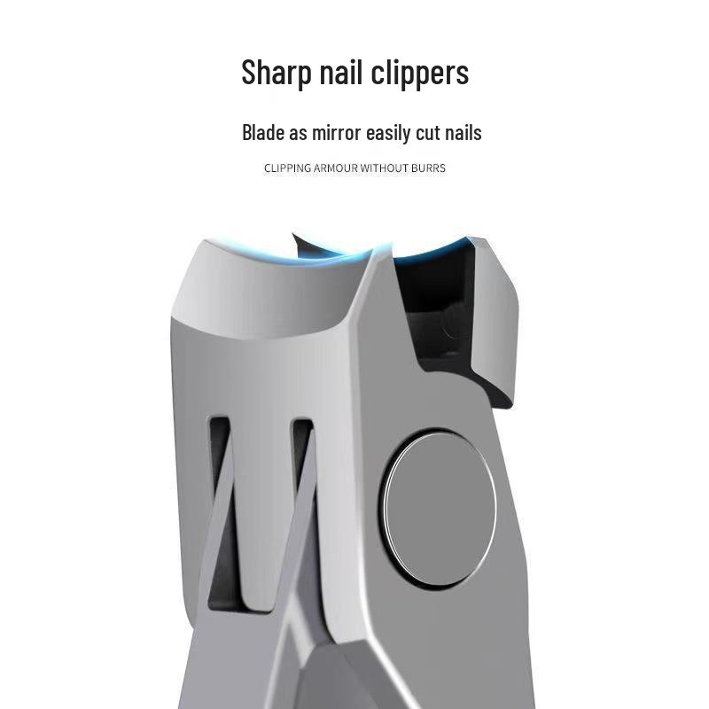 Stainless Steel Large Opening Nail Clippers - Portable Household Nail Cutter for Thick Toenails