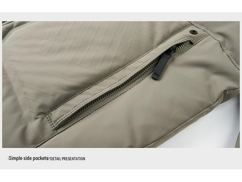 Herren Winter Dicke Daunenjacke - Kurz, Übergröße, Lässige lockere Passform, 90% Weiße Entendaunen