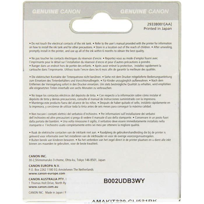 Tintenpatrone - canon - cli-521bk - schwarz - Tintenstrahl - kompatibel mit Canon-Druckern