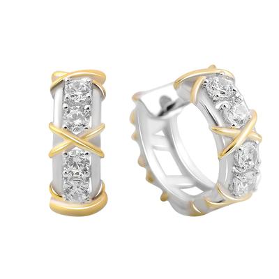 Silver Earrings with Cubic Zirkonia (2176343)