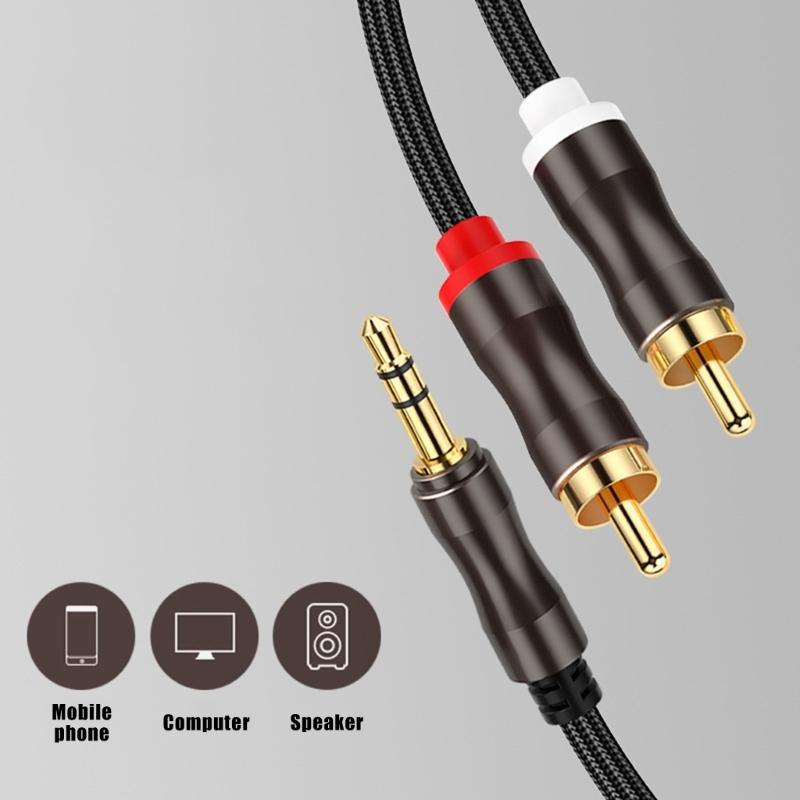 3.5mm Cable Professional Adapter Cord Y Splitter Wire Line for Smartphones Tablets Speakers Home Theater