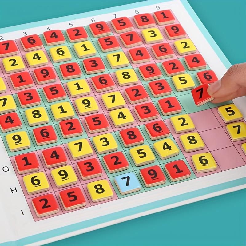 Set da Gioco Sudoku Tabellone Magnetico in Legno 1 Scatola Gioco da Tavolo per Intrattenimento Domestico Tempo Libero