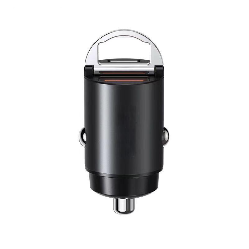 

130W USB C Mini Car Charger PD 4.0 2 Port Super Fast Charing Invisible Adapter for iPhone iPad Samsung Huawei Android Phones Black Car Charger