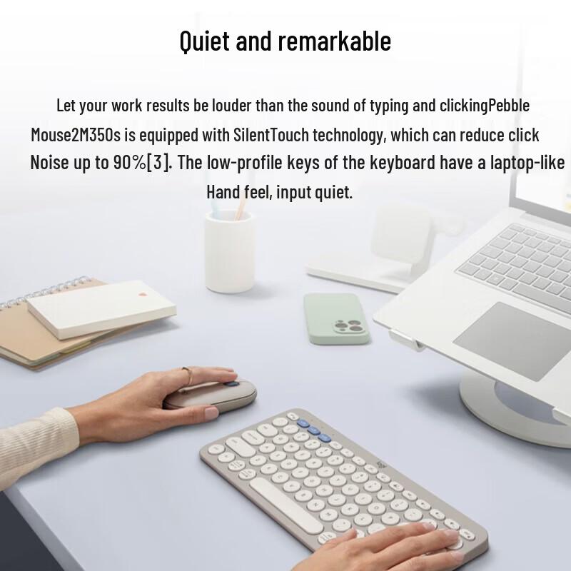 Logitech Stylish PEBBLE 2 COMBO Wireless Keyboard and Mouse Set