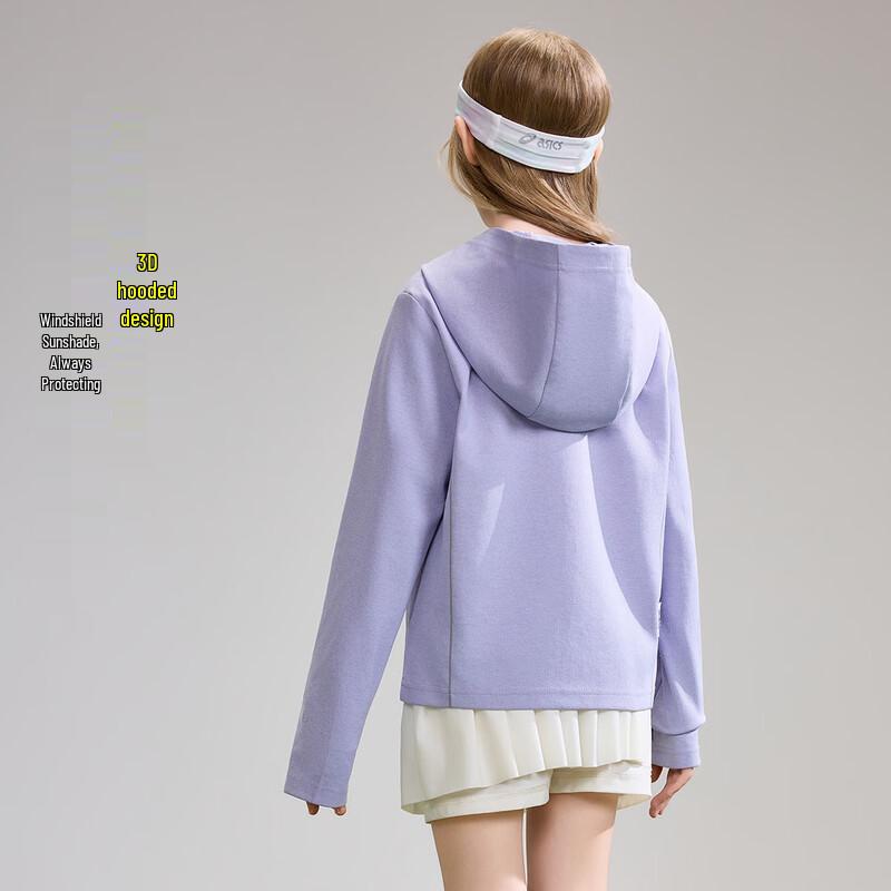 ASK JUNIOR Girls' Moisture-Wicking Sun Protection Hooded Sweatshirt