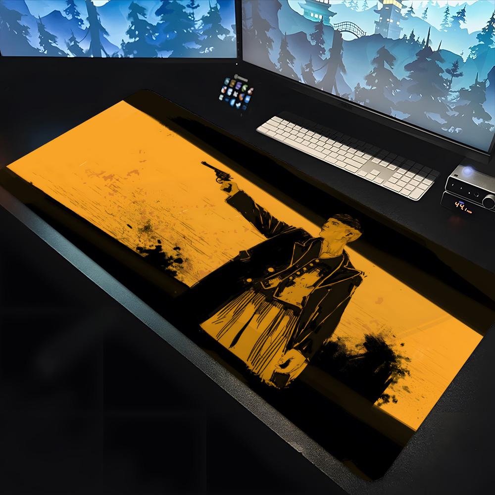 Peaky Blinders Backlight Mouse Pad Large The New Keyboard Mouse Desk Pad Non-slip Rubber Gaming Mouse Pad Laptop Carpet 1200x600