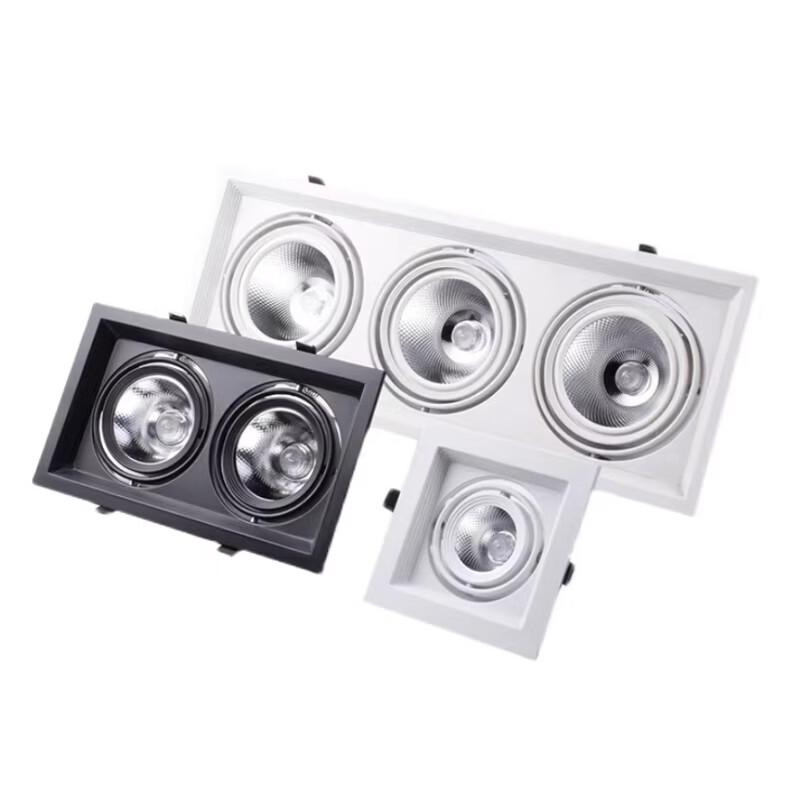CHOBOND Square Grille Triple Head Downlight