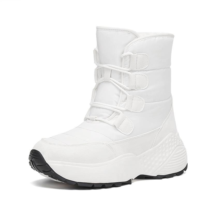 Women Boots Winter White Snow Boot Short Plush Shoes 42