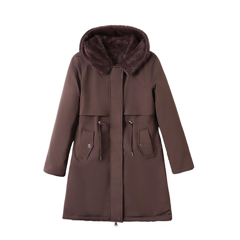 Mom's 2025 Winter Parka: Mid-Length, Double-Sided Cotton Jacket with Velvet for Middle-Aged and Elderly Women.