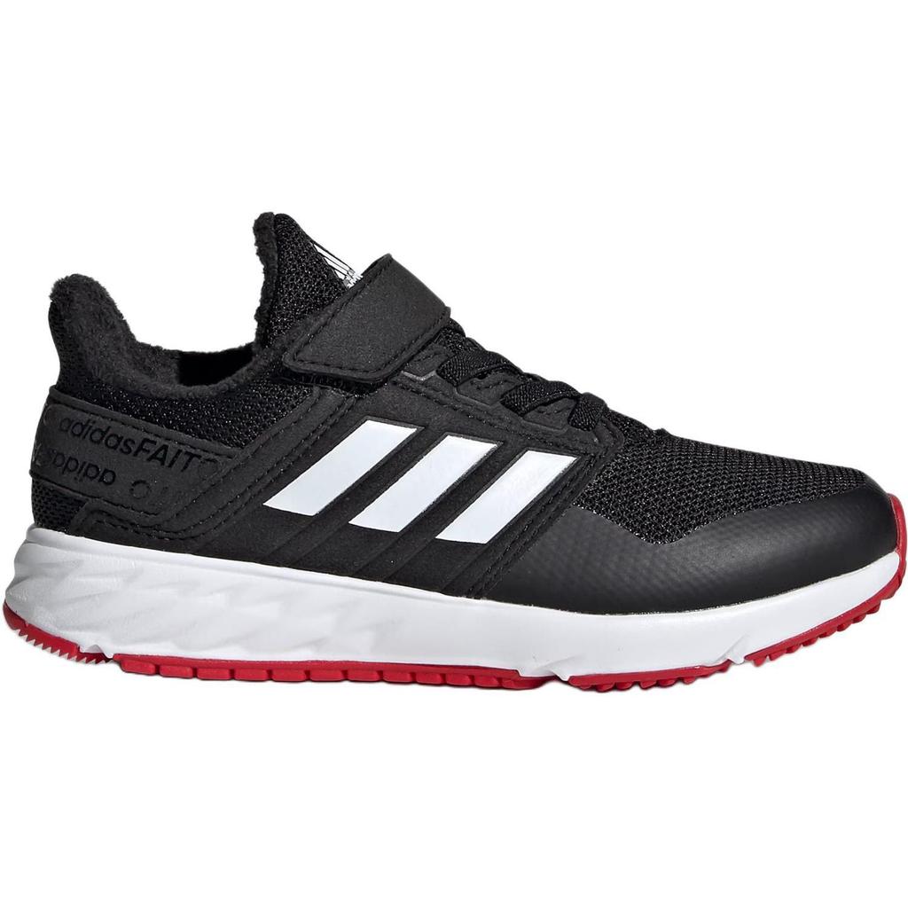 Adidas Fortafaito Comfortable Versatile Non-Slip Durable Low-Top Kids Running Shoes Kids Running Shoes Black EF0750