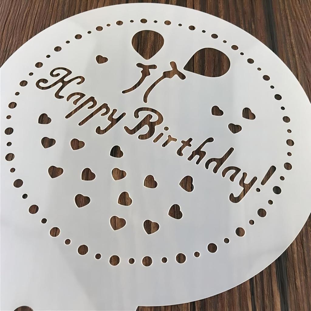 Plastic Cake Stencils for Decorating-Reble, Easy to Clean, Multi-Design Baking Stencils for Buttercream, Sprinkle & Birthday Cakes-Professional Cake