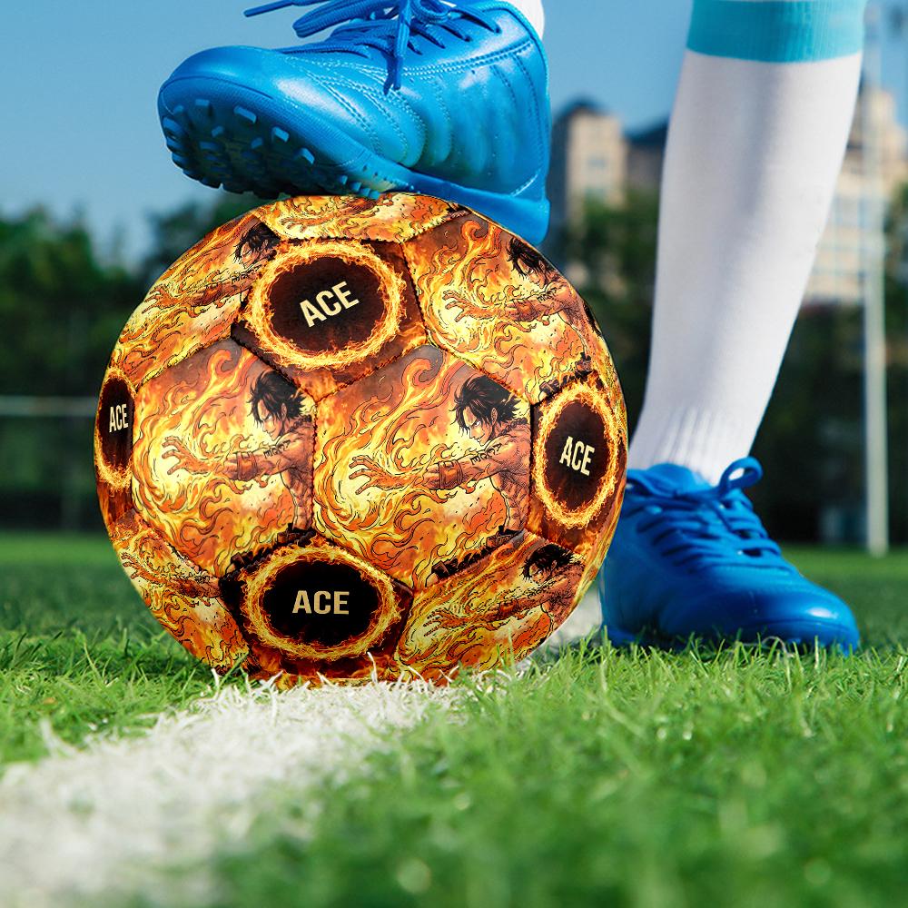 1pc One Piece Football Soccer Ball Size 5 Indoor Soccer Ball Fashion Colorful  Backyard Game -Great For Sports Fans Gift HE28
