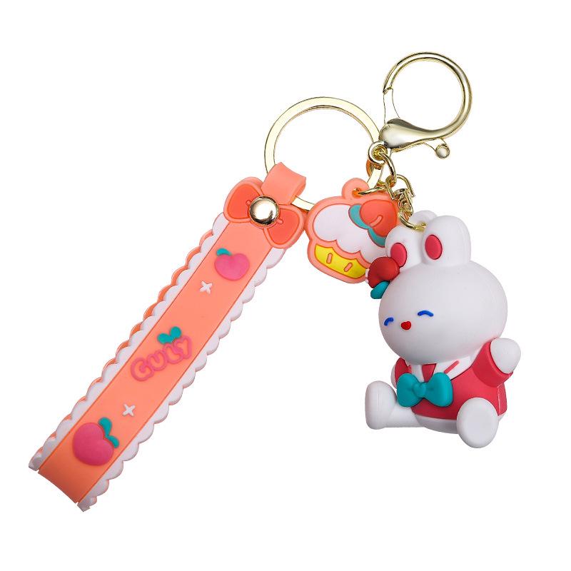 "Creative Cute Rabbit Keychain: Exquisite Jewelry Pendant for Bags and Cars"