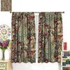 Vintage William Morris Wildlife Blackout Window Curtains   Rustic Boho Animal Plant Window Drapes   for Living Room Bedroom 21(W)*