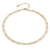 18K Gold-Plated Stainless Steel Multi-Layer Chain Necklace with Side Clasp for Women