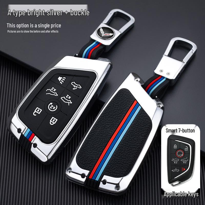 Funda para Mando de Llave Corvette C8 Coupé: Carcasa Metálica Protectora de Cobertura Completa
