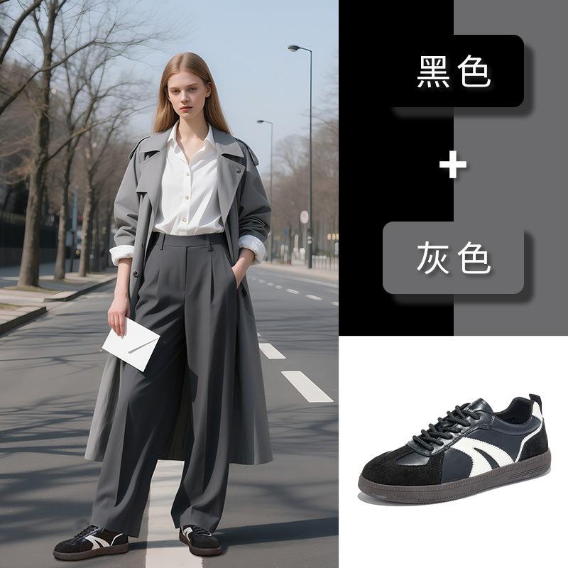 Leather Women's Autumn New Versatile Casual Shoes Flat-soled Sports Shoes Women's Light Commuter Women's Shoes