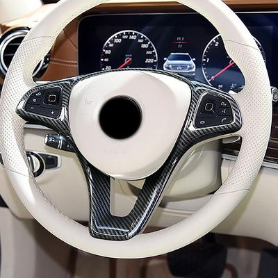 Car Console Steering Wheel Button Panel Frame Sticker Carbon Color Trim For Mercedes Benz CLA C117 A W176 C W205 Class 2015-2018