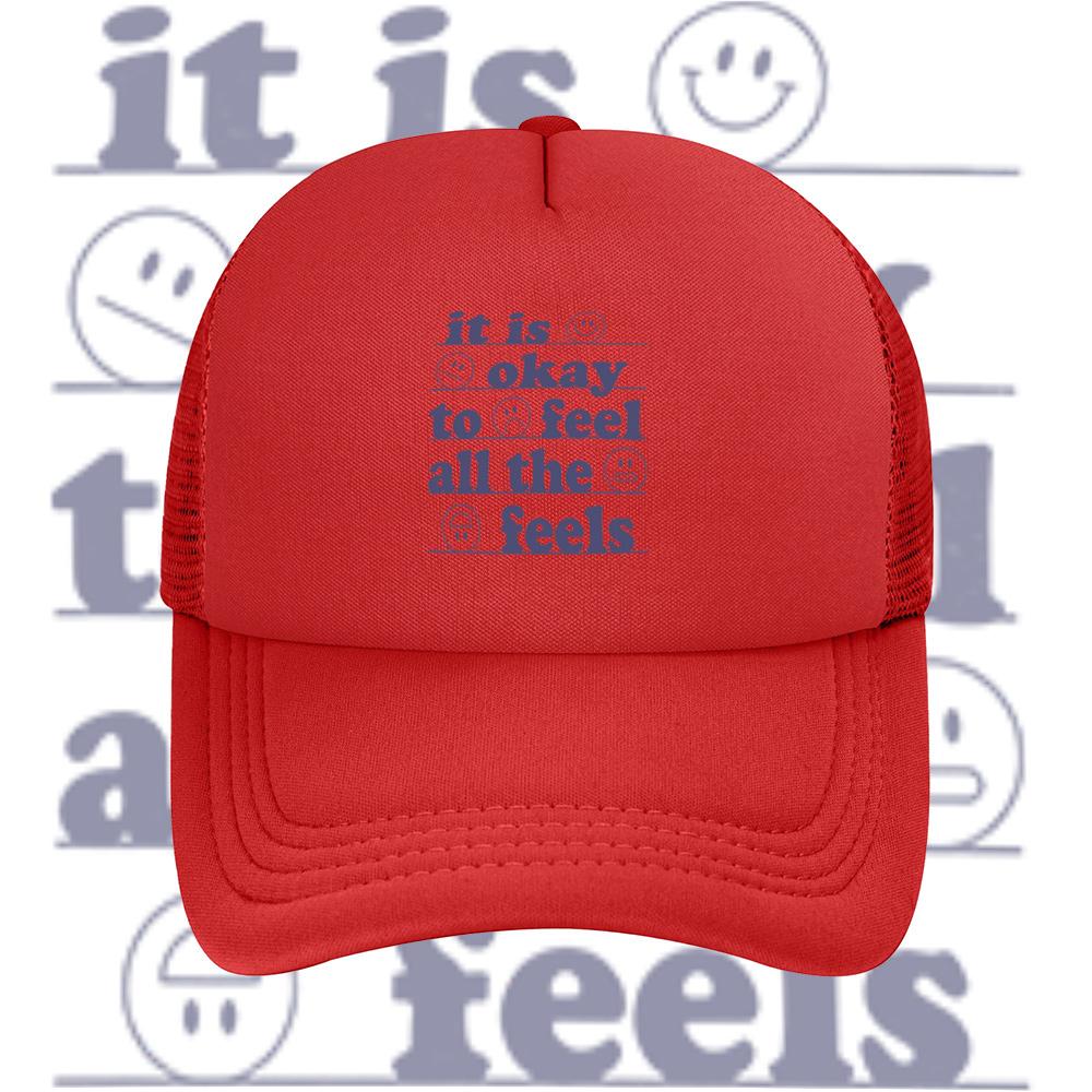 It is okay to feel all feels Baseball Cap Anime Graphic Hats Adult Unisex Women Sports Outdoor