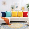 Premillow Outdoor Pillow Covers Set of 2, Decorative Farmhouse Waterproof Pillow Covers, Solid Linen Pillowcase Cushion Covers for Patio Garden