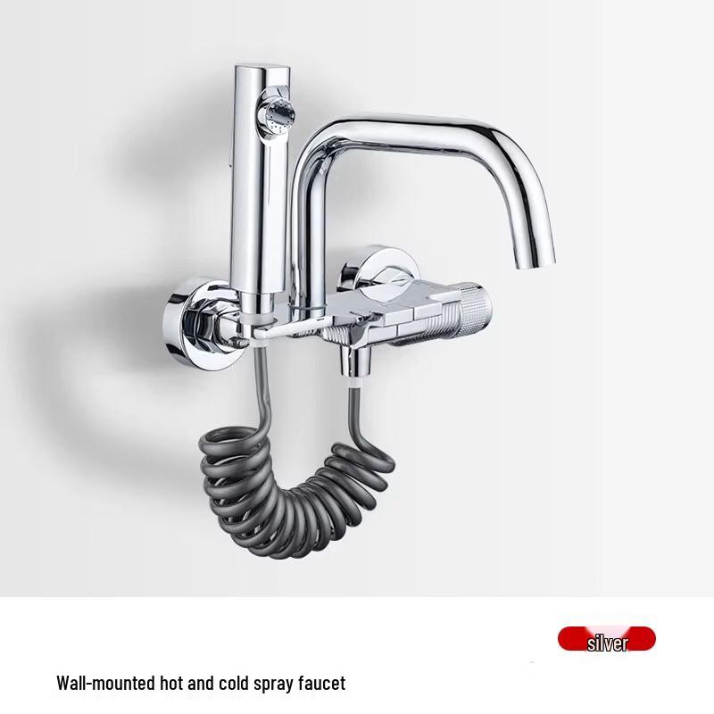 Shiaosen Wall-mounted Hot & Cold Bathroom Bathtub Faucet