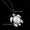 Men's Carved Sea Turtles Pendant Necklaces Vintage Turtle Jewelry Couple Necklace
