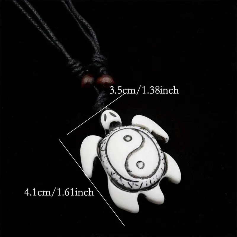 Men's Carved Sea Turtles Pendant Necklaces Vintage Turtle Jewelry Couple Necklace