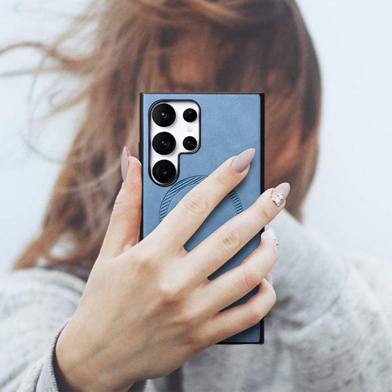 Для Samsung S24 Ultra S23 FE A55 A54 A35 A34 A25 A15 A14 5G Роскошный винтажный кожаный — фото 3