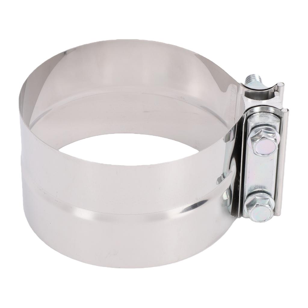Exhaust Clamp 5.0 Inch Stainless Steel Lap Joint Band Clamp for Muffler Downpipe Header Manifold