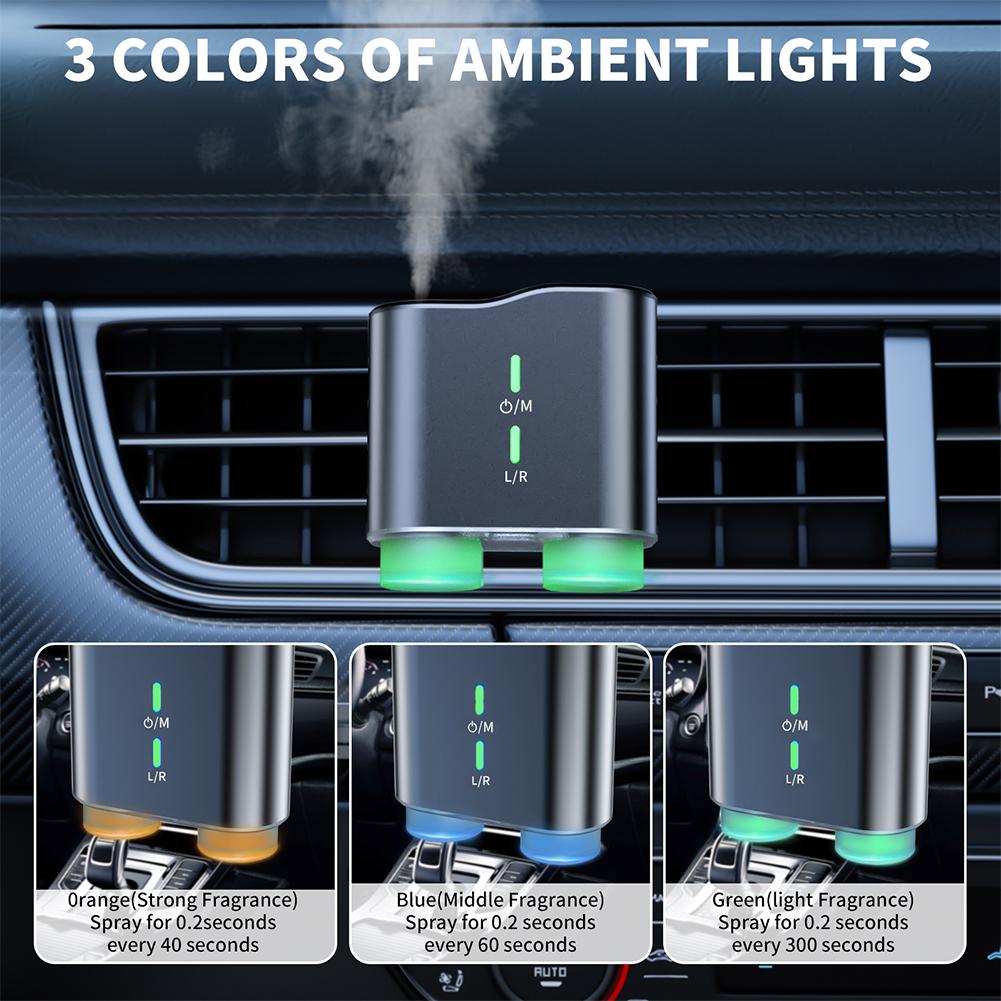 Car Aromatherapy Diffuser Adjustable Intelligent Rechargeable Freshener Air Diffuser Fragrance Accessories Car Interior P8V5