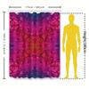 Kaleidoscope Watercolor Shower Curtain Pink Purple Gradient Pattern For Bathroom Decorations.