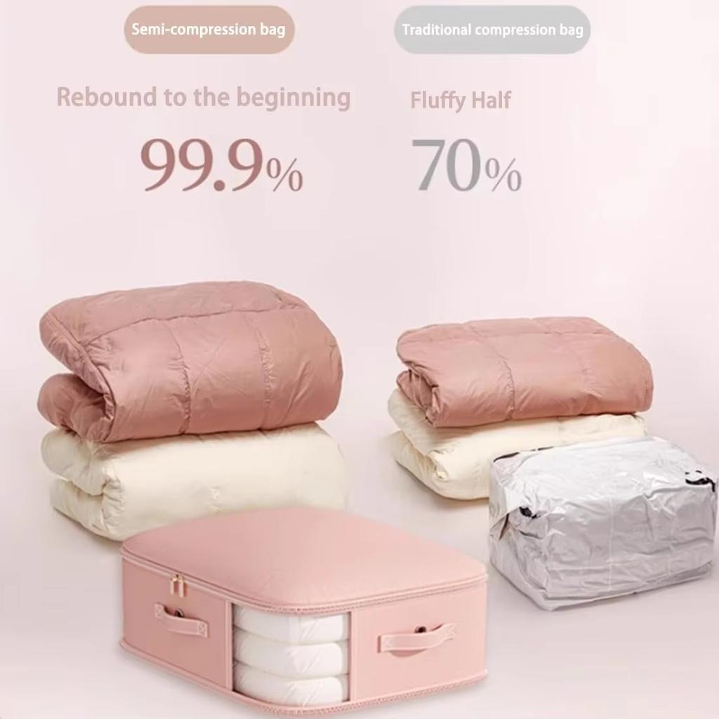 1pc Compression Storage Bag Heavy-Duty Space Saving Large-capacity Travel Container for Quilt Cloth Wardrobe Closet Organization