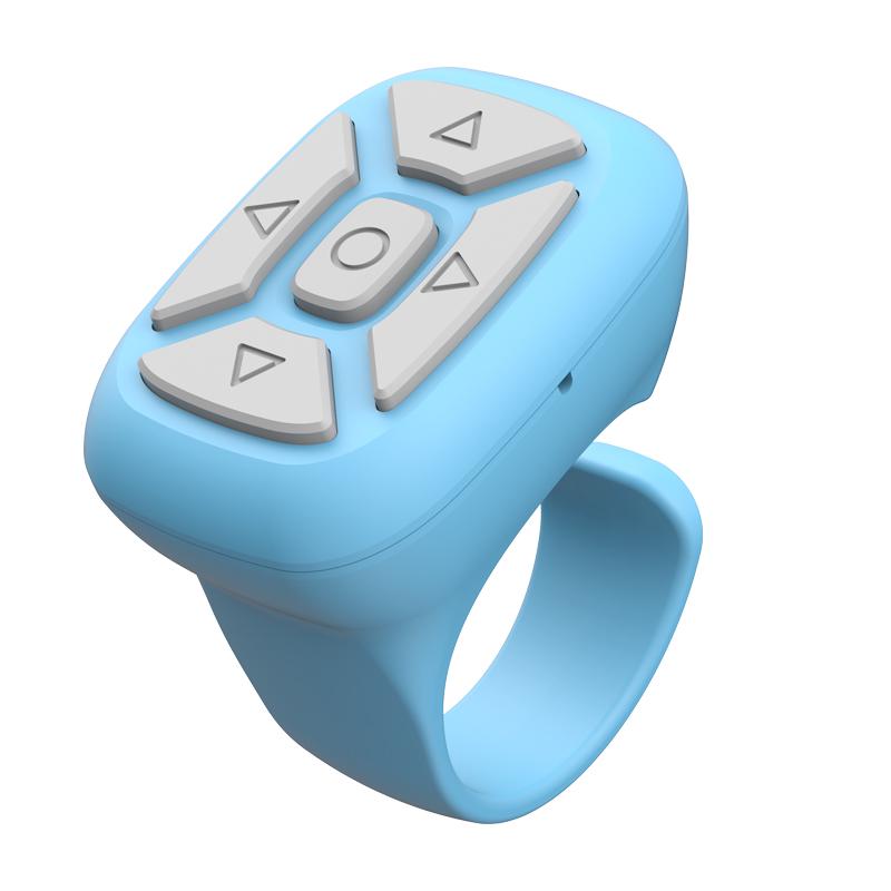 Bluetooth-пульт дистанционного управления Устройство перелистывания страниц для контроллера прокрутки видео TIK Tok синий