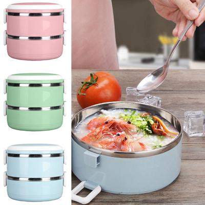 Thermal Lunch Box Bento Box Portable Insulated Lunch Container Stackable Leakproof Stainless Steel Food Container