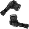 Windance 2pcs 90 Degree CNC Motorcycle Tire Valve Stems for Most Bike 10 Mm To11.3 Mm Tubeless Tires Easy Tallation (Black)