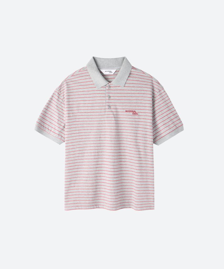 MOONSUN M.C Unisex, Classic Stripe Pk Tee / Gray