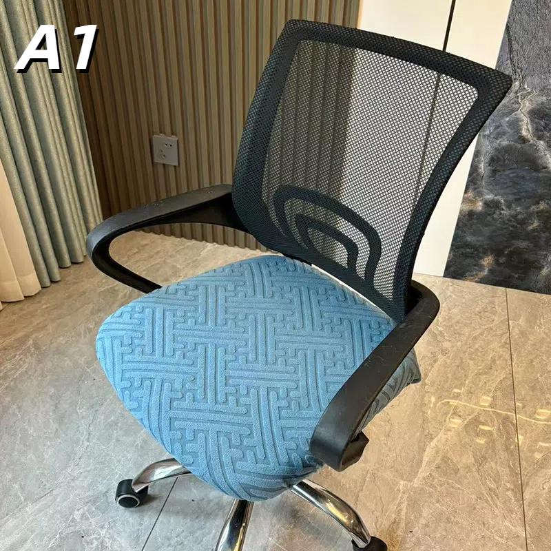 1Piece Velvet Office Chair Cover Computer Swivel Seat Cover Modern Elastic Chair Slip Washable Slipcovers Removable Dust Cover