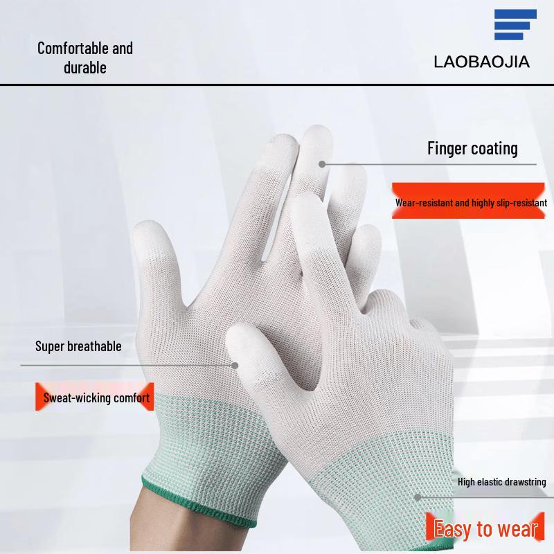 Anti-slip PU Coated Nylon Work Gloves M