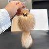 Keychain Pendant Fox Plush Doll Charm Soft Stuffed Key Holder Portable Key Organizer Backpack Bag Accessory