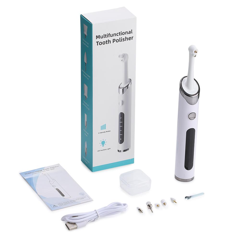 Electric Tooth Polisher Dental Scaler 5 Mode Deep Cleaning Polishing Teeth Whitening Tool Plaque Tartar Remover Tooth Cleaner