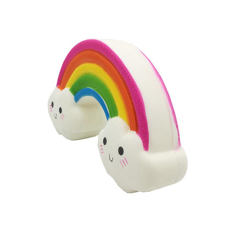 Cartoon Rainbow Stress Relief Toy With Soft Pu Foam Material For Kids And Adults