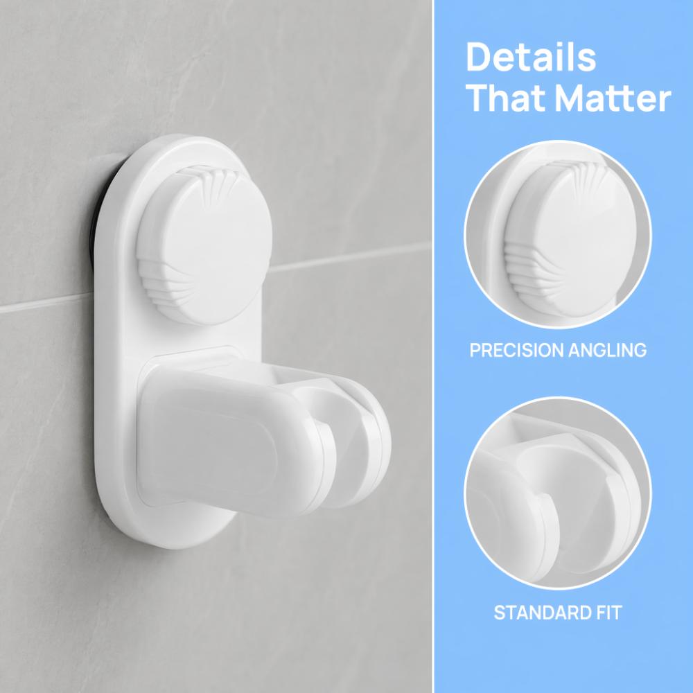 Wall Mounted Shower Head Stand Adjustable Angles Shower Head Bracket Heavy Shower Heads