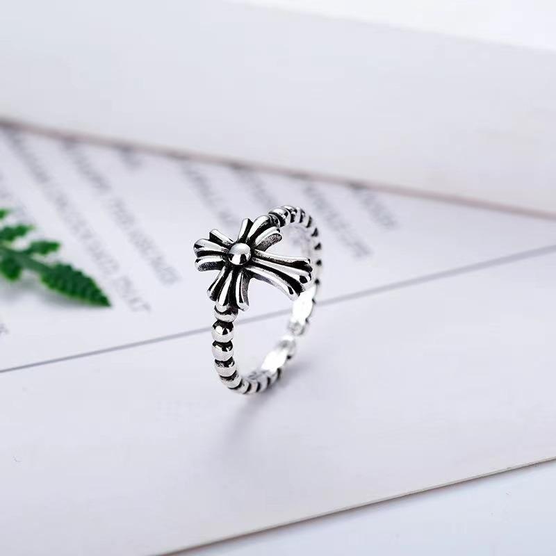 Rock Hip Hop Vintage Prsten Hipster Přehaný Vrána + Prsten na Ukazováček Dámský Prsten s Vyrytým Křížem