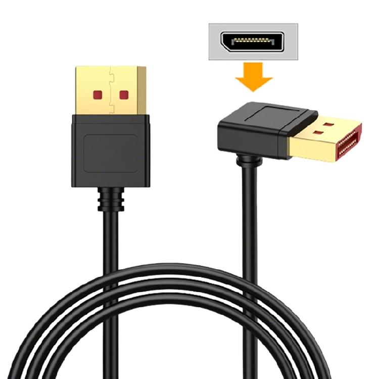 Molded Strain Relief DisplayPort Cable with Male-to-Male Ends, DisplayPort 1.4 Support, and Direct Video Transmission