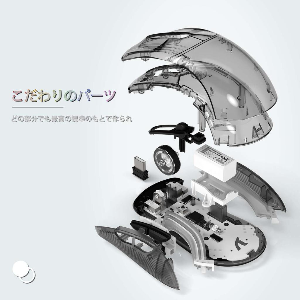 MAMBASNAKE x ATTACK SHARK X2 Gaming Transparent Skeleton PixArt Wireless RGB 800mAh Compatible with and PS4 Retailer Black Mouse, Design, Stylish,