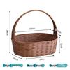 Pastoral Woven Rattan Flower Basket for Home Storage and Picking