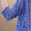 Printemps et Été Tricoté Manches Trois-quarts Chemise de Fond Ample Grande Taille Couvrant Manches Courtes Manches Courtes Féminin Coréen Fin Creux Chemise