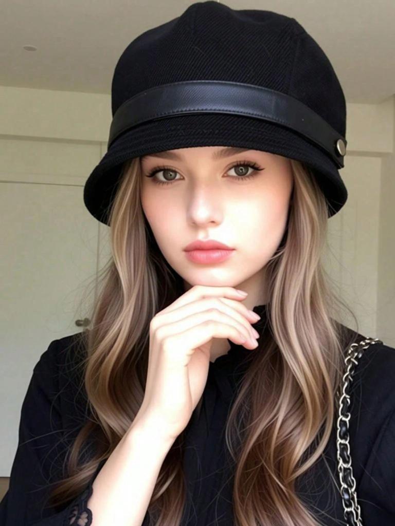 Women's Corduroy Bucket Hat, Korean Style Versatile Cap, Retro Elegant Beret Hat, Face Covering Warm Winter Accessory