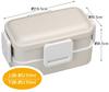 Skater Antibacterial Lunch Dull Made in Japan Soft-Serving Dome-Shaped Lid, Two-Tier Box, 600ml, Gray, (PFLW4AG-A)